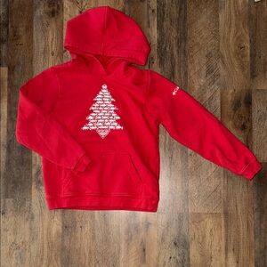 Columbia Red Hoodie with Christmas Tree Design Small (8)